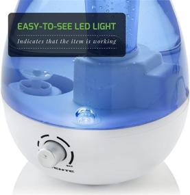 img 2 attached to 🌬️ Ovente HMD625BL Ultrasonic Quiet Air Cool Pure Mist Humidifier: Easy Fill & Clean, Adjustable Moisture Level, Compact & Portable - Ideal for Office, Bedroom, Nursery - Blue Night Light