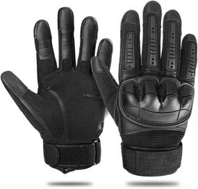 img 3 attached to Tactical Gloves Hard Knuckle Paintball Gloves: Full Finger Military Gear for Army, Outdoor Sports, Shooting, Airsoft, Hunting, Riding, Motorcycle - Touchscreen Enabled