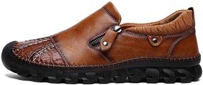 img 3 attached to MAIZUN Driving Leather Comfortable Loafers Men's Shoes for Loafers & Slip-Ons