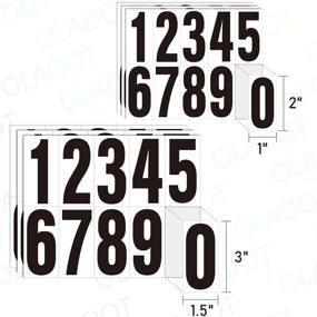 img 3 attached to 📬 Enhanced Visibility: Reflective Black and White Vinyl Waterproof Mailbox Number Pack - 6 Sets (3" x 3 Set, 2" x 3 Set) for Signs, Door, Cars, Trucks - Address (0-9)