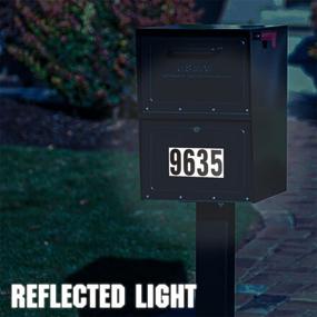 img 2 attached to 📬 Enhanced Visibility: Reflective Black and White Vinyl Waterproof Mailbox Number Pack - 6 Sets (3" x 3 Set, 2" x 3 Set) for Signs, Door, Cars, Trucks - Address (0-9)