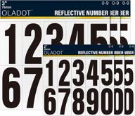 📬 enhanced visibility: reflective black and white vinyl waterproof mailbox number pack - 6 sets (3" x 3 set, 2" x 3 set) for signs, door, cars, trucks - address (0-9) logo