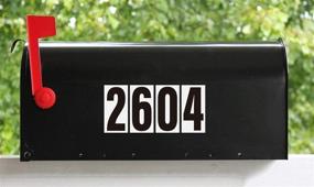 img 1 attached to 📬 Enhanced Visibility: Reflective Black and White Vinyl Waterproof Mailbox Number Pack - 6 Sets (3" x 3 Set, 2" x 3 Set) for Signs, Door, Cars, Trucks - Address (0-9)