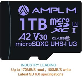 img 2 attached to 📷 2021 Карта памяти Amplim Micro SD 1TB | Адаптер MicroSD Memory Plus | Экстремально высокая скорость 170MB/S A2 MicroSDXC U3 Class 10 V30 UHS-I | для Nintendo Switch, GoPro Hero, Surface, Phone, Camera Cam, Tablet.