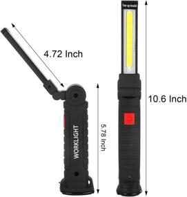 img 3 attached to 🔦 2 Pack of Edosiro Rechargeable LED Work Light Flashlight Grill Light: Ideal Christmas Gifts Stocking Stuffers for Men - Perfect for Mechanics and Men in Your Life!