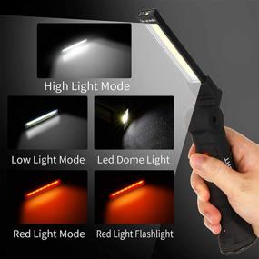 img 1 attached to 🔦 2 Pack of Edosiro Rechargeable LED Work Light Flashlight Grill Light: Ideal Christmas Gifts Stocking Stuffers for Men - Perfect for Mechanics and Men in Your Life!