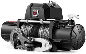 img 3 attached to ZEAK 10000lb. Electric Truck Winch: Synthetic Rope, 12V, Waterproof - Perfect for SUV Trailers Offroad with Wireless Remote