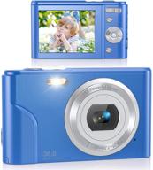 📷 lecran fhd 1080p цифровая камера - 36.0 мегапикселей, 16x цифровое увеличение, жк-экран - компактная мини-камера для студентов, подростков, детей (синий) логотип