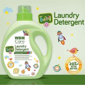 img 3 attached to 🍼 WBM LLC Fragrance-Free Liquid Baby Laundry Detergent - 2 Pack, 50 Loads Each, 3x Concentrated Formula