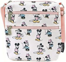 img 3 attached to 👜 Loungefly Pastel Nylon Crossbody Purse featuring Mickey and Minnie Mouse