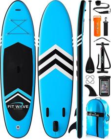 img 4 attached to 🏄 FITPULSE Inflatable Paddle Boards for Adults - SUP Inflatable Stand Up Paddle Board - Stand-Up Paddleboards