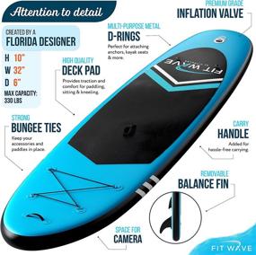 img 1 attached to 🏄 FITPULSE Inflatable Paddle Boards for Adults - SUP Inflatable Stand Up Paddle Board - Stand-Up Paddleboards