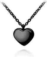 💖 dainty heart-shaped pendant necklace: a perfect stainless steel charm for women by 555jewelry logo