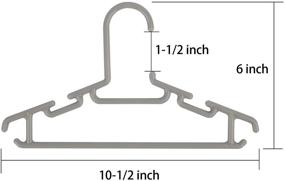 img 3 attached to 👶 Tosnail 100 Pack Grey Plastic Baby Hangers - Optimized for Children's Clothes and Kids' Apparel