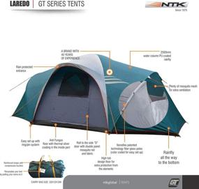 img 2 attached to 🏕️ NTK Laredo GT 8-9 Person 10x15 ft Sport Camping Tent - 100% Waterproof (2500mm)