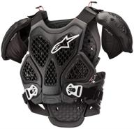 🏍️ alpinestars bionic black/cool gray motorcycle chest protector: x/2x size - ultimate protection for riders logo