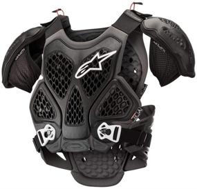 img 2 attached to 🏍️ Alpinestars Bionic Black/Cool Gray Motorcycle Chest Protector: X/2X Size - Ultimate Protection for Riders