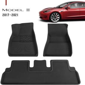 img 4 attached to 🚗 Enhanced All-Weather Floor Mats for Tesla Model 3 (2017-2020) by Farasla