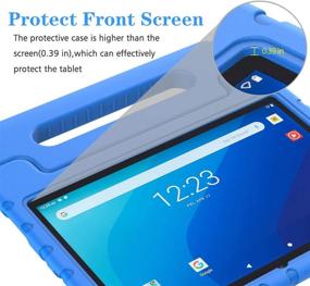 img 2 attached to 🏻 BMOUO Kids Case for Onn 10.1 Pro Tablet 2020 (Model:100003562) - Shockproof and Lightweight Kids Case with Convertible Handle Stand - Blue