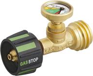 🔒 enhanced safety with gasstop propane 100% emergency shut-off device for rv acme type connections logo