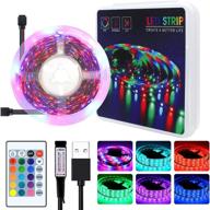 🔮 yetaida led strip lights 16.4ft: remote control, multi-color changing kit for room party and home decoration логотип