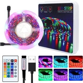 img 4 attached to 🔮 Yetaida LED Strip Lights 16.4ft: Remote Control, Multi-Color Changing Kit for Room Party and Home Decoration