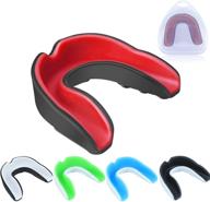 🛡️ protect your youth athlete with the menoly 5 pack youth mouth guard for football, basketball, boxing, mma, and hockey - includes free case and custom fit design логотип