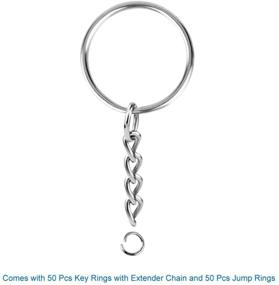 img 3 attached to 100-Piece Selizo Keychain Bulk Pack with Chain, Tassel Pendants for Jewelry Making and Crafts