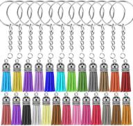 100-piece selizo keychain bulk pack with chain, tassel pendants for jewelry making and crafts logo