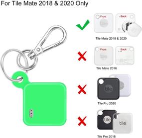 img 3 attached to Чехол из силикона Fintie с карабином-брелоком для Tile Mate (2020 и далее)