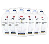 dove deeply nourishing hand wash pack of 6 - hydrate & moisturize for touchably soft and smooth hands, 8.45 ounce logo