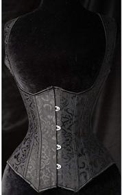 img 3 attached to SHAPERX Women's Steampunk Tesla Underbust Corset Vest for Waist Training and Steel Boning
