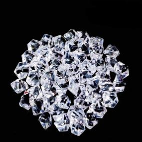 img 4 attached to 💎 UPlama 600 шт. Искусственные разбитые ледяные камни: Акриловые алмазные кристаллы для наполнителей ваз, домашнего украшения, свадеб и дней рождения (Белые)