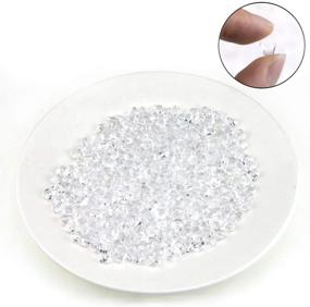 img 2 attached to 💎 UPlama 600 шт. Искусственные разбитые ледяные камни: Акриловые алмазные кристаллы для наполнителей ваз, домашнего украшения, свадеб и дней рождения (Белые)