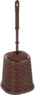 🧻 brown wicker free standing toilet brush and holder logo