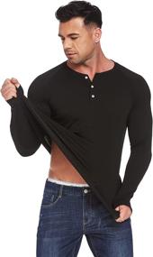 img 2 attached to CONFANDY Fashion Placket Henley Shirts Men's Clothing and Shirts