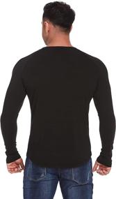 img 1 attached to CONFANDY Fashion Placket Henley Shirts Men's Clothing and Shirts