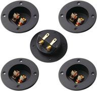 🔊 5-pack arroyner 3-inch diy speaker box terminal cup - 2-way speaker box binding post connector with round spring cup logo
