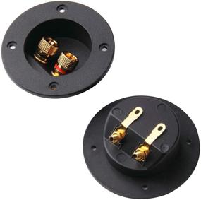 img 1 attached to 🔊 5-Pack Arroyner 3-Inch DIY Speaker Box Terminal Cup - 2-Way Speaker Box Binding Post Connector with Round Spring Cup