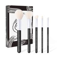 🖌️ fabhue professional makeup brushes set | premium synthetic cosmetic brush set with case | for foundation blending, blush, concealer, eyeshadow, and flawless powder logo