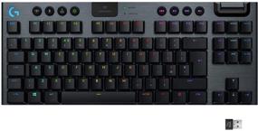 img 4 attached to Logitech G915 TKL: передовая беспроводная игровая клавиатура с низким профилем и механическими клавишами, подсветкой RGB Lightsync - тактильная