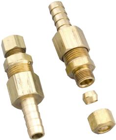 img 1 attached to 🔧 Brass Transmission Line Fitting: Derale 13031 5/16" Cooler Line to 3/8" NPT Hose Barb - Universal