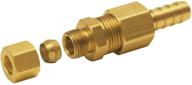 🔧 brass transmission line fitting: derale 13031 5/16" cooler line to 3/8" npt hose barb - universal logo