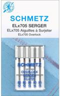 euro-notions 1840 elx705 serger needles - pack 🧵 of 2 size 12/80 and pack of 3 size 14/90 logo