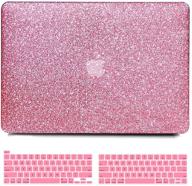 b belk sparkly pu leather hard case with keyboard cover compatible with macbook pro 13 inch - new 2020 2019 2018 2017 2016 release (a2338 m1 a2251 a2289 a2159 a1989 a1708 a1706) with touch bar logo