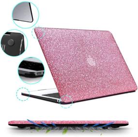 img 1 attached to B BELK Sparkly PU Leather Hard Case with Keyboard Cover Compatible with MacBook Pro 13 inch - New 2020 2019 2018 2017 2016 Release (A2338 M1 A2251 A2289 A2159 A1989 A1708 A1706) with Touch Bar