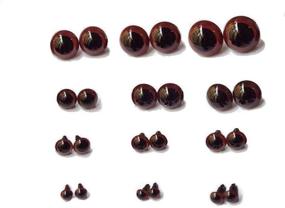img 1 attached to 🔧 100PCS 16mm Diameter Brown Plastic Safety Screw Eyes Craft Eyes with Washer for DIY Toy Teddy Bear Puppet Doll Making Accessories Supply