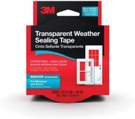 🌧️ 3m transparent weather sealing tape for windows and doors - moisture resistant, 1.5 in. x 10 yd. roll logo