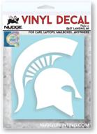 premium weatherproof vinyl white spartan helmet car decal from michigan state university logo