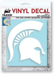 img 3 attached to Premium Weatherproof Vinyl White Spartan Helmet Car Decal from Michigan State University